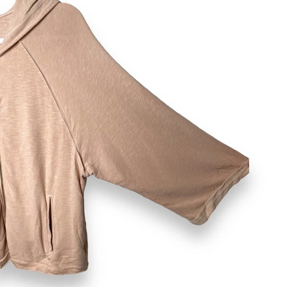 Splendid Pink Zip Hooded Sweater Size Small